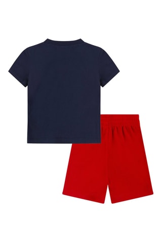Tshirt et bermuda - Blanc, rouge et bleu