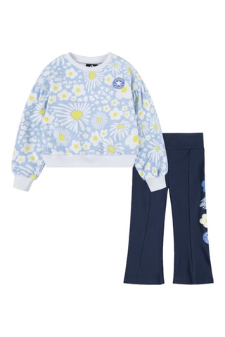 Sweat et pantalon - Blanc et bleu