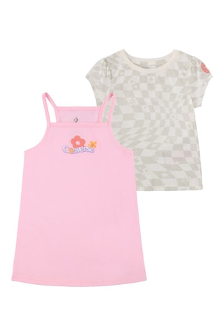 Robe et Tshirt - Beige et rose