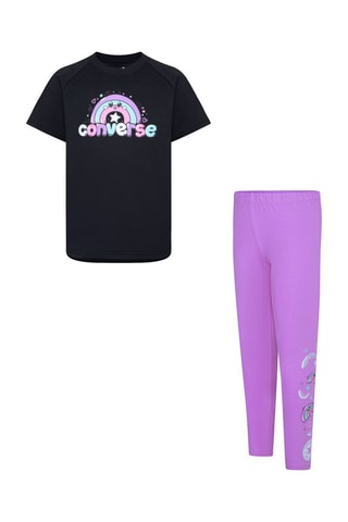 Ensemble - Noir, violet et rose