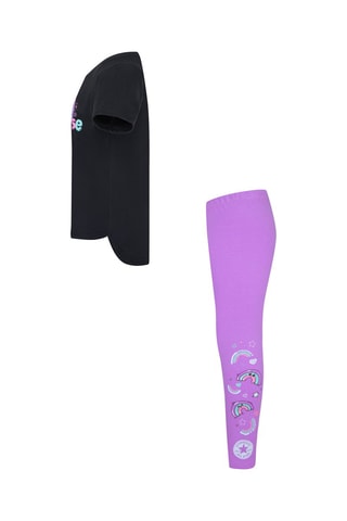 Ensemble - Noir, violet et rose