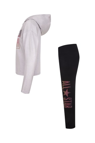 Sweat à capuche et legging - Blanc