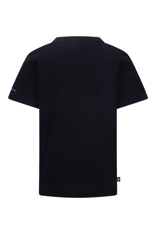 Tshirt en coton biologique - Blanc, noir et bleu