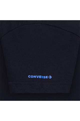 Tshirt en coton biologique - Blanc, noir et bleu