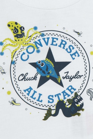 Tshirt et short - Blanc, noir, bleu et vert