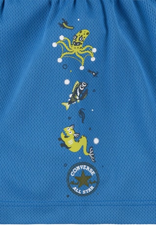 Tshirt et short - Blanc, noir, bleu et vert