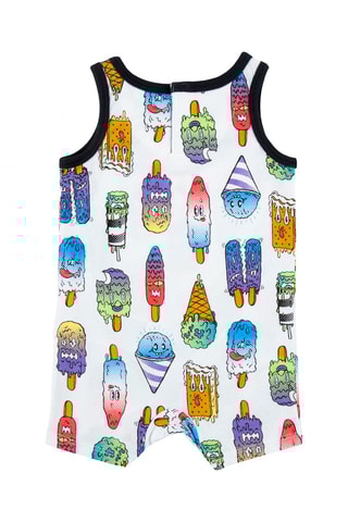 Barboteuse - Blanc, rouge et bleu