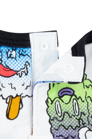 Barboteuse - Blanc, rouge et bleu