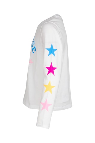 Top - Blanc, bleu et rose