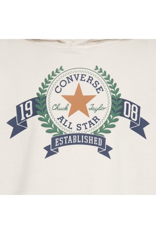 Sweat à capuche en coton biologique - Blanc et bleu