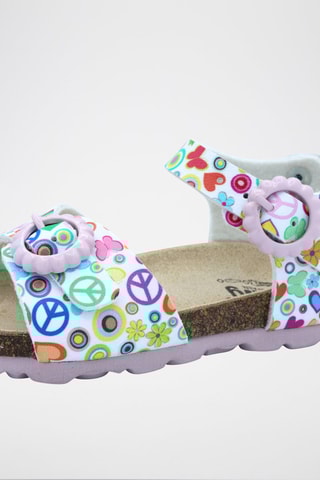 Sandales Rosso - Rose et blanc