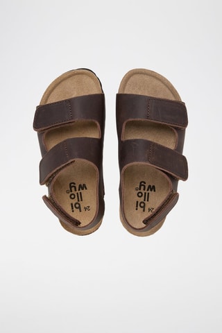 Sandales en cuir - Marron