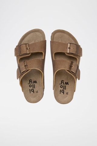 Mules en cuir - Marron