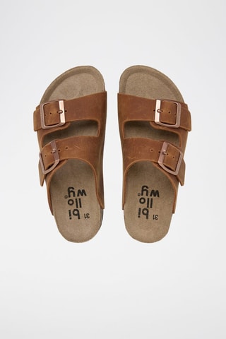 Mules en cuir - Marron