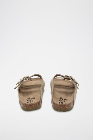 Mules en cuir - Kaki