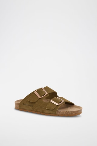 Mules en nubuck - Kaki