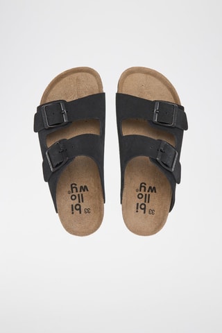 Mules en nubuck - Noir