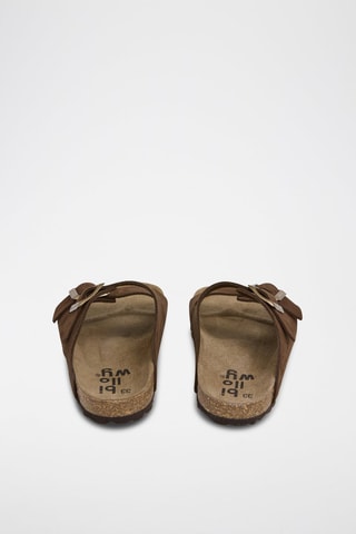 Mules en nubuck - Marron