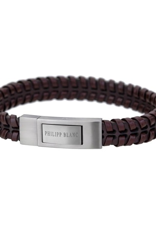 Cofanetto orologio al quarzo in pelle e bracciale in pelle Bern