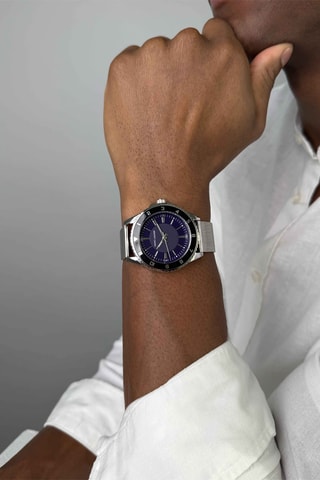 Orologio al quarzo in metallo - Argentato