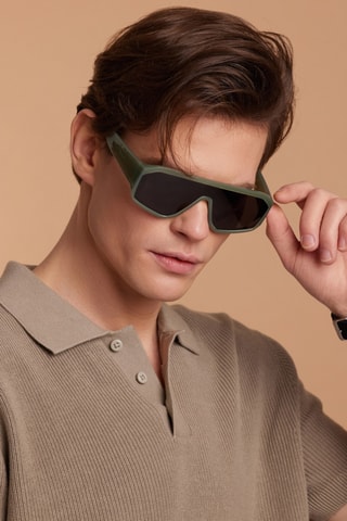 Occhiali da sole polarizzati unisex Vertex - Categoria 3 - Nero e verde