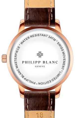 Orologio al quarzo in pelle - Marrone e dorato rosa