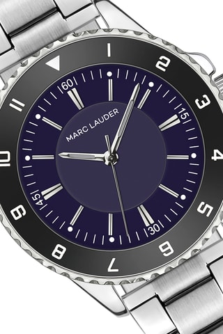 Cofanetto orologio al quarzo in acciaio e bracciale bangle in acciaio