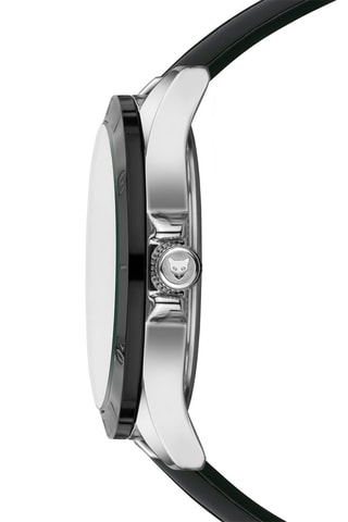 Orologio al quarzo in silicone San - Nero e arancione