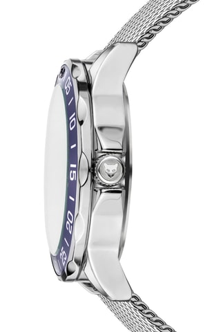 Orologio al quarzo in acciaio Barcelona - Argentato e nero