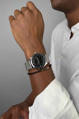 Orologio al quarzo in acciaio - Argentato