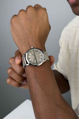 Orologio al quarzo in metallo - Argentato