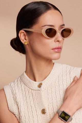 Occhiali da sole polarizzati unisex Rebecca - Categoria 3 - Beige e marrone