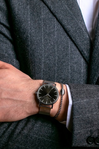 Orologio al quarzo in acciaio - Argentato