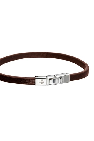 Cofanetto orologio al quarzo in pelle e bracciale in pelle