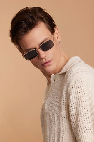 Occhiali da sole polarizzati unisex Old School - Categoria 3 - Dorato e nero