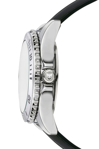 Orologio al quarzo in pelle Istanbul - Argentato e nero