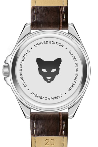 Orologio al quarzo in pelle - Marrone