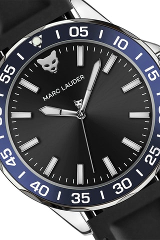 Orologio al quarzo in silicone Barcelona - Nero e blu