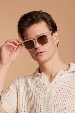 Occhiali da sole polarizzati unisex Caliente - Categoria 3 - Beige e marrone