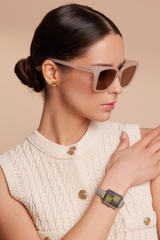 Occhiali da sole polarizzati unisex Caliente - Categoria 3 - Beige e marrone