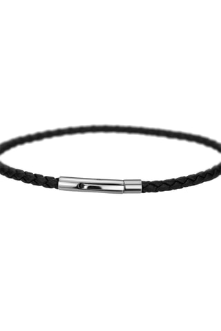 Cofanetto orologio al quarzo in acciaio e bracciale in pelle