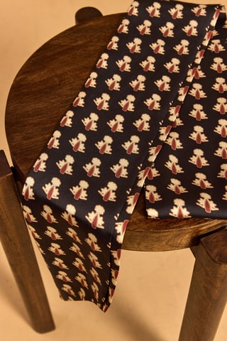 Echarpe en soie - Noir