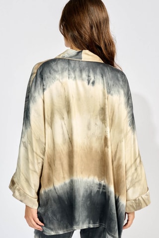 Gilet tie and dye - Marron clair