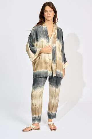 Gilet tie and dye - Marron clair