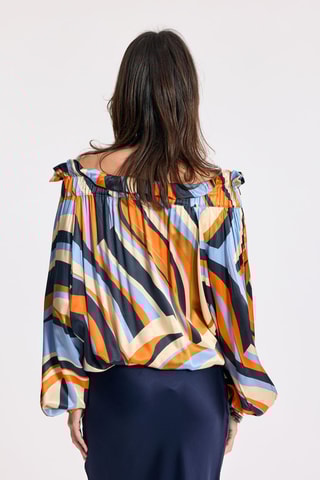 Blouse en soie - Bleu