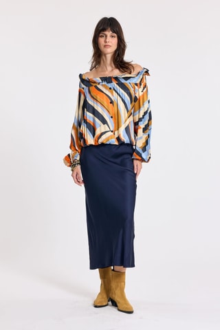 Blouse en soie - Bleu