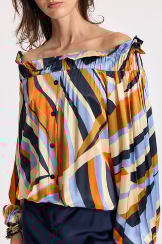 Blouse en soie - Bleu