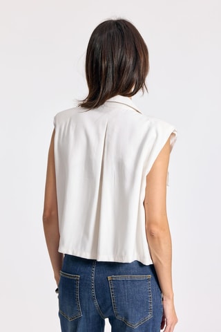 Veste sans manches - Écru