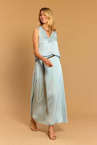 Jupe longue taille haute - Bleu clair