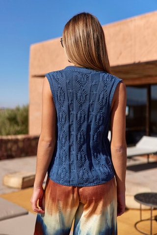 Pull sans manches - Bleu